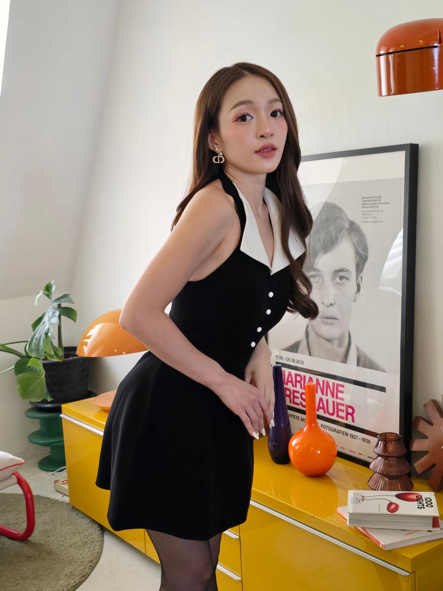 Elegant Lapel mini dress