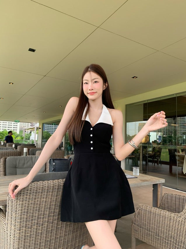 Elegant Lapel mini dress