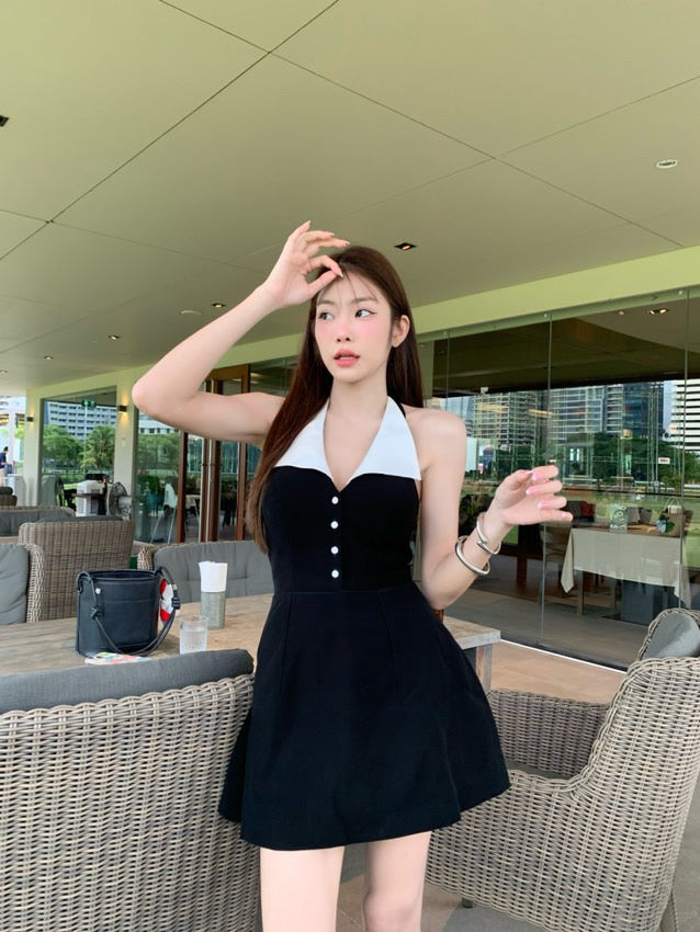 Elegant Lapel mini dress