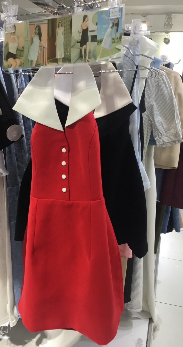Elegant Lapel mini dress