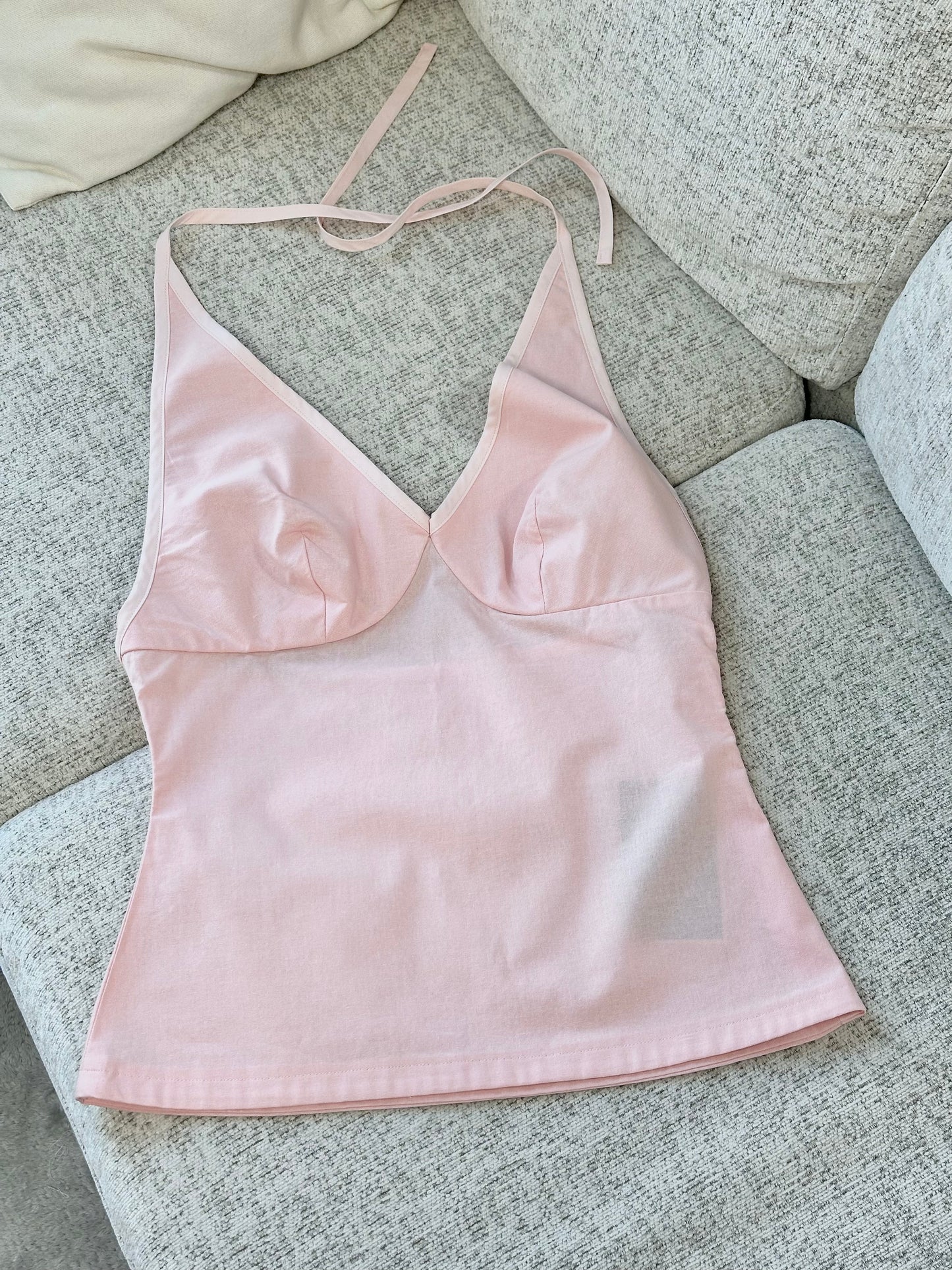 COTTON HALTER TOP