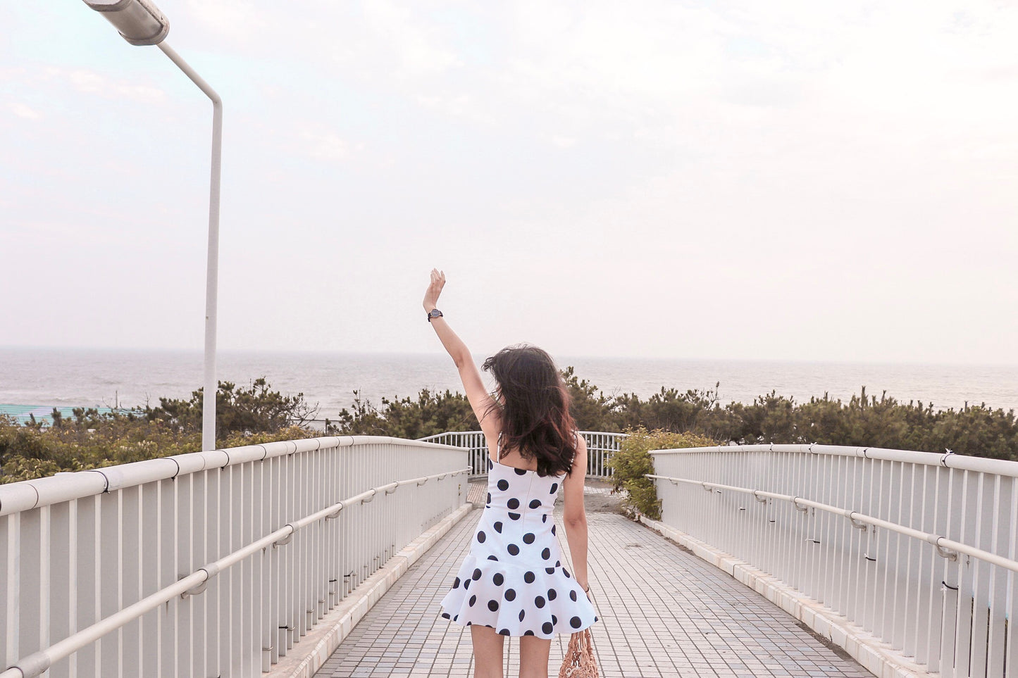 Polka dot short dress