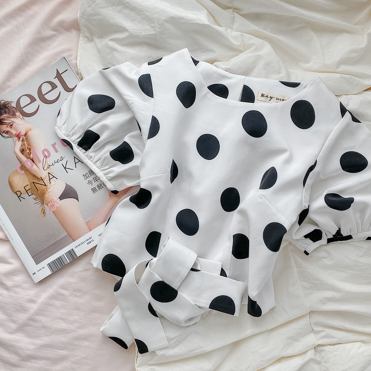 POLKA DOT CROP TOP ( LOVE DOT )