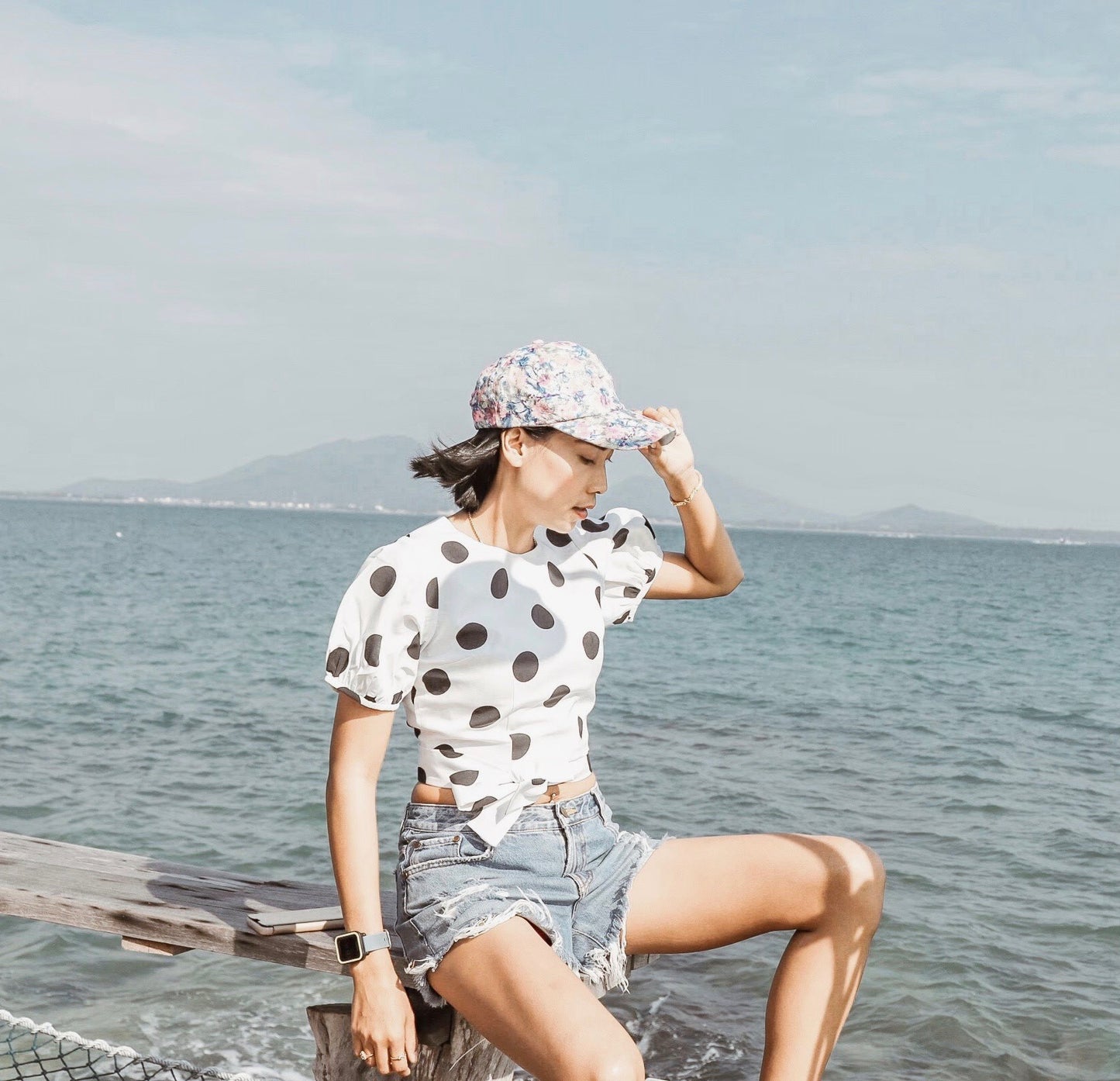 POLKA DOT CROP TOP ( LOVE DOT )
