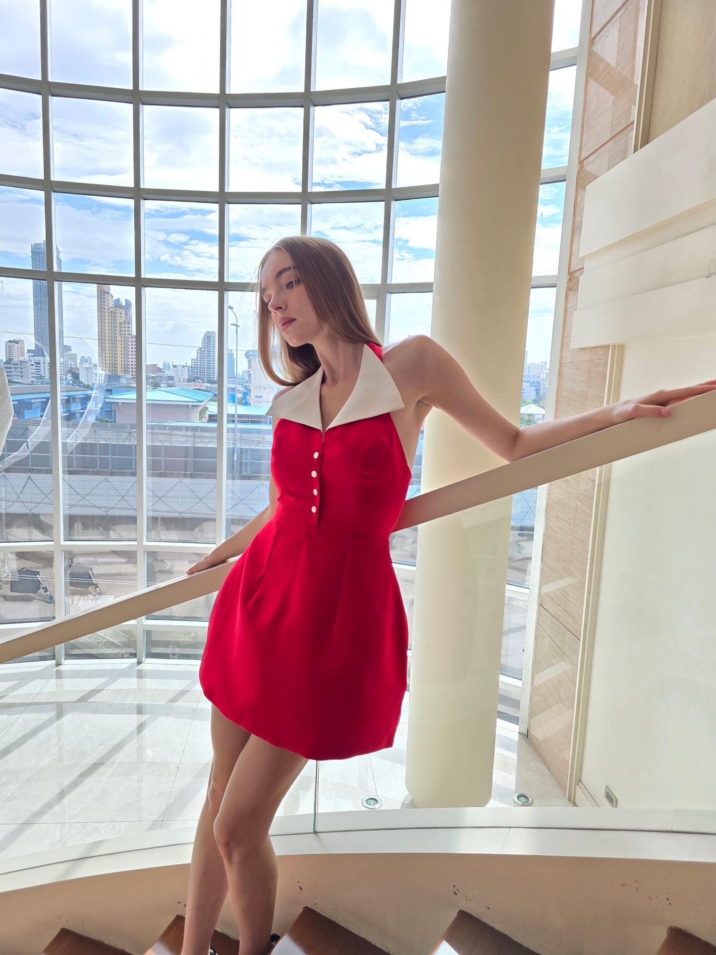 Elegant Lapel mini dress
