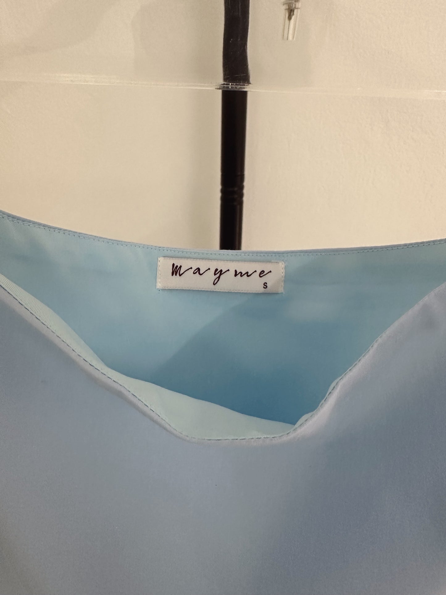 Shot cotton skirt